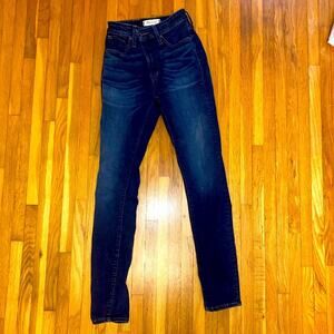 Madewell Dark Wash High Rise Skinnies